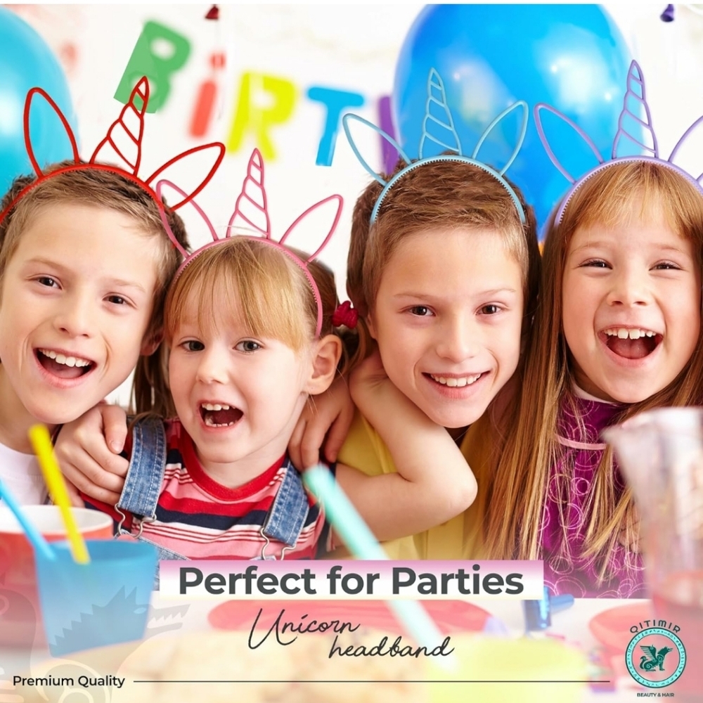 12 pcs Unicorn Headband for Girls - Picture 2 of 6